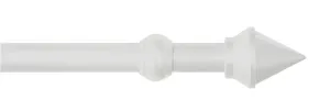 Карниз для штор GARESA "СЕМАРА", 1 направляющая, желаемая длина, комплект для штор, пластик, выдвижной, с кольцами/2 направляющие 220 см, Ø28мм, белый