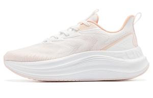 QIAODAN Кроссовки для бега с низким верхом, устойчивые к истиранию и амортизации, женские, белые, розовые