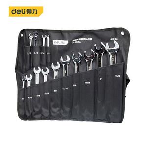 Набор двойных ключей Deli, 14 предметов, двусторонний ключ 1/4–17/16 мм, открывающаяся пластина для цветка сливы DL0114A