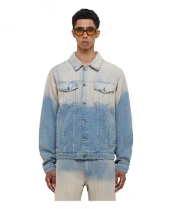 Выцветшая твидовая джинсовая куртка FlãNeur, синий