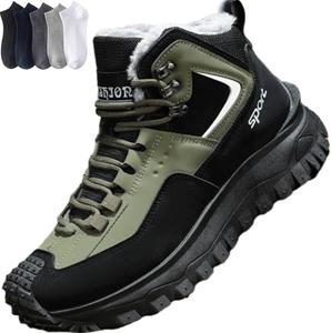 Походные ботинки, ботинки, зимние ботинки для мужчин, водонепроницаемые, с противоскользящей подошвой, поддержкой свода стопы и широким носком, кроссовки для ежедневных прогулок и активного отдыха на улице Generic, зеленый