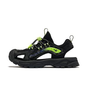 Амортизирующие, дышащие, нескользящие, противоударные детские сандалии black green kids ERKE KIDS, Positive черный/fluorescent зеленый