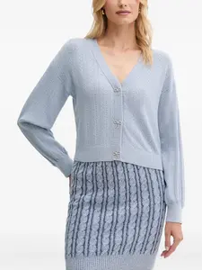 Ажурный кардиган с бантами GUESS USA, синий