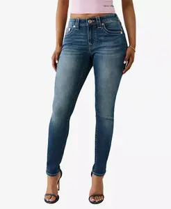 Женские узкие джинсы Jennie Buddha Pocket True Religion, синий