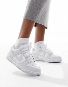 Кроссовки Nike Dunk Low белого и серого цветов