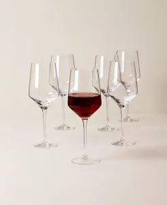 Классические угловые бокалы для вина Tuscany, набор из 6 штук Lenox, clear