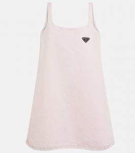 Джинсовое платье-трапеция миди Prada, Pink