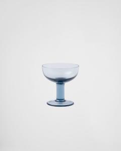 Набор из двух хрустальных бокалов для шампанского формы "купа" - Plinth Prada, прозрачный