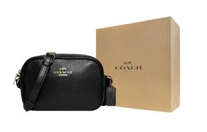 COACH Сумка через плечо Jamie Leather Camera Bag, маленькая женская, однотонная черная