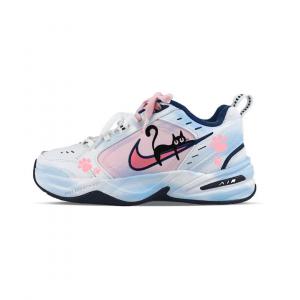 Nike Кроссовки Air Monarch 4 износостойкие, дышащие, низкие, массивные, унисекс, синие, белые, розовые