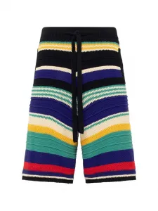 Трикотажные шорты в полоску Laneus, черный