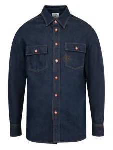 Джинсовая рубашка с монограммой CASABLANCA, синий
