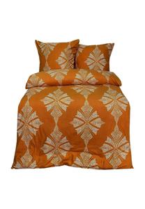 Комплект постельного белья Cofi с молнией, 135x200 см, оранжевый