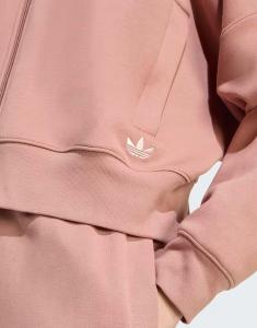 Топ с тремя полосками на молнии в теплом глиняном цвете Adidas Originals