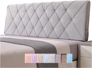 Подушка-подголовник для кровати LIANGJUN, противоударная подушка для стены, поясничная поддержка, обивка, наполнитель из высокоплотной губки для украшения спальни, 6 цветов (цвет: серый, размер: 160x60x10 см) CHIAPERINI, Gray