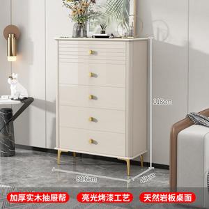 Mikemijia Комод 80х60х118 см для спальни и гостиной из окрашенного камня, 4 ящика, полностью собран