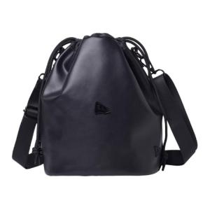 New Era Кожаная сумка-ведро через плечо унисекс черная, Black