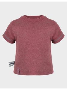 Детская футболка с короткими рукавами цвета Бордо-меланж OrganicEra