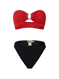 Фактурное бикини Frida с кольцом Paramidonna, красный