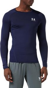 Мужская компрессионная футболка с длинным рукавом HeatGear от Under Armour, Midnight Navy/White