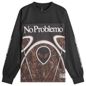 Мотоциклетная футболка с длинным рукавом Alien No Problemo, черный