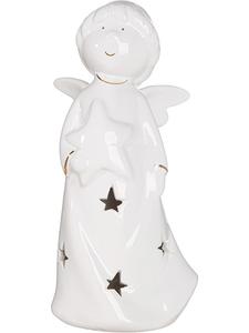 Gilde Декоративный светодиодный светильник «Эмилиэль» белого цвета - (Ш)9,5 x (В)20 x (Г)8 см