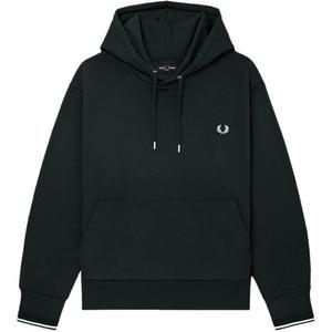 Хлопковый худи с логотипом FRED PERRY, зеленый