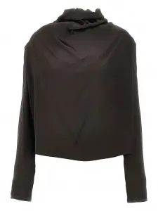 Блузка с оборками Armarium, коричневый