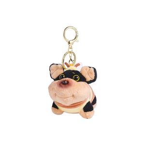 Брелок плюшевая кукла щенок пчела высота 10см X3COMMUNE, Winged Bee Dog In A Prone Position