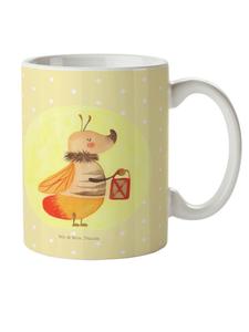 Детская кружка с рисунком светлячков, без слов, пастельно-желтого цвета Mr. & Mrs. Panda