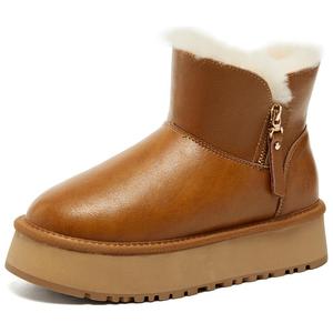 ZGR Тёплые утеплённые короткие зимние сапоги для женщин Ginger Yellow, цвет Ginger Yellow