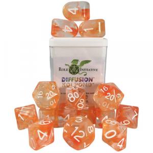 Аксессуары Role 4 Initiative R4I Dice w/Arch'd4: Diffusion - Koi Pond w/ White (15)