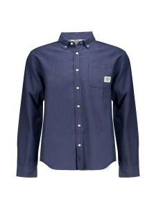 Рубашка на пуговицах классического кроя Deeluxe NAOKO, темно-синий