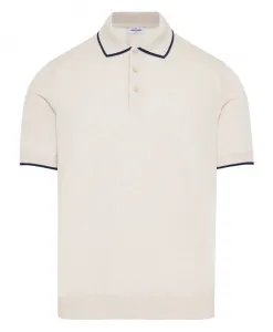 Итальянская хлопковая рубашка поло Gran Sasso, бежевый