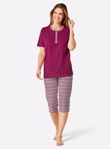 WITT WEIDEN Пижама-капри сиреневого цвета в полоску сиреневого цвета