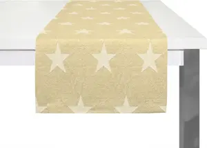 Вирт-рейка для стола "CRAYON" Wirth 50х160 см, кремовый/золотой