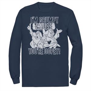 Мужская футболка с длинными рукавами Disney Snow White Grumpy Cause You're Dopey Licensed Character