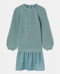 Длинное платье для девочки с расклешенной юбкой Kids El Corte Inglés, зеленый