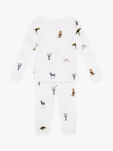 Детский пижамный комплект с длинными рукавами Safari Rosa & Blue, White