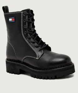 Кожаные ботильоны на платформе Tommy Jeans, черный