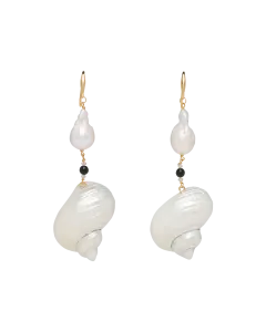 Prada Серебряные серьги с ракушками