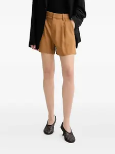 Шорты с завышенной талией и складками A.L.C., коричневый