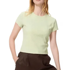 UNIQLO SS26 Футболка женская светлая зеленая Crew Neck