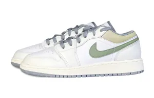 Кроссовки Air Jordan 1 Vintage Basketball Shoes Women's Low-top White/green, белый