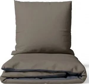 Постельное белье 200x220 см, хлопок, сатин класса люкс 300 TC, гостиничного качества, коричневого цвета, шелковистое, гладкое, простое в уходе, двустороннее, с застежкой-молнией leonado vicenti