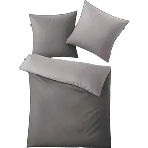 Постельное белье Kleine Wolke «Линда», простой, очень элегантный дизайн, цвет silbergrau