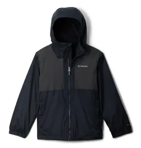 Дождевик с флисовой подкладкой Rainy Trails II для мальчиков Columbia, Black/Black Slub