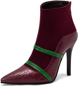 Женские классические ботильоны DEERBUNNY с острым носком, задней молнией, высокие каблуки, короткие вечерние туфли на шпильке