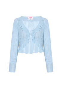 MYMO Кардиган 'Young Fashion' вязаный в цвете Sky Blue