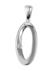 Adeliás Женский кулон из серебра 925 пробы с кубическим цирконием в серебряной оправе